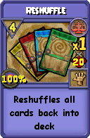 Wizard101 Balance spell card: Reshuffle, Spell ID 1396