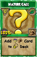 Wizard101 Life spell card: Nature Call, Spell ID 1752