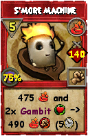 Wizard101 Fire spell card: S'More Machine, Spell ID 1814