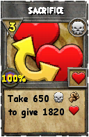 Wizard101 Death spell card: Sacrifice, Spell ID 1514