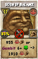 Wizard101 Balance spell card: Scion of Balance, Spell ID 1672