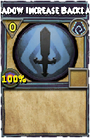 Wizard101 Shadow spell card: Shadow Increase Backlash, Spell ID 1427