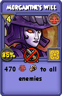 Wizard101 Balance spell card: Morganthe's Will, Spell ID 1378