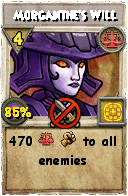 Wizard101 Balance spell card: Morganthe's Will, Spell ID 1378