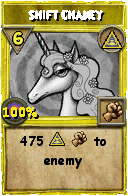 Wizard101 Myth spell card: Shift Chaney, Spell ID 1333
