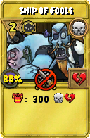 Wizard101 Death spell card: Ship of Fools, Spell ID 1358