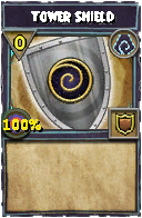 Wizard101 Shadow spell card: Tower Shield, Spell ID 1675