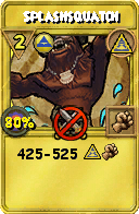 Wizard101 Myth spell card: Splashsquatch, Spell ID 1482