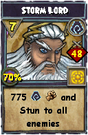 Wizard101 Shadow spell card: Storm Lord, Spell ID 1274