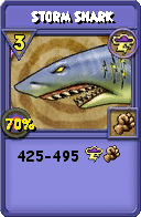 Wizard101 Storm spell card: Storm Shark, Spell ID 1239