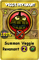 Wizard101 Myth spell card: Veggie Revanant, Spell ID 1978