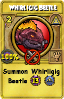 Wizard101 Myth spell card: Whirligig Beetle, Spell ID 1696