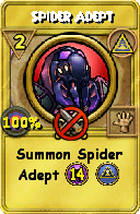 Wizard101 Myth spell card: Spider Adept, Spell ID 1770