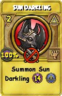Wizard101 Myth spell card: Sun Darkling, Spell ID 1772