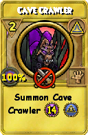 Wizard101 Myth spell card: Cave Crawler, Spell ID 1603