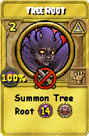Wizard101 Myth spell card: Tree Root, Spell ID 1980