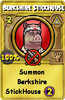 Wizard101 Myth spell card: Berkshire StickHouse, Spell ID 1701
