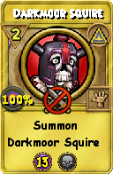 Wizard101 Myth spell card: Darkmoor Squire, Spell ID 1979