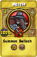 Wizard101 Myth spell card: Bellosh, Spell ID 1604