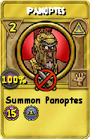 Wizard101 Myth spell card: Panoptes, Spell ID 1649