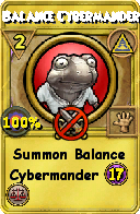 Wizard101 Myth spell card: Balance Cybermander, Spell ID 1970