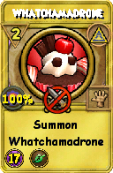 Wizard101 Myth spell card: Whatchamadrone, Spell ID 1946
