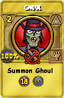 Wizard101 Myth spell card: Ghoul, Spell ID 1780