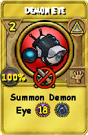 Wizard101 Myth spell card: Demon Eye, Spell ID 1818