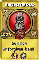 Wizard101 Myth spell card: Unforgiven Dead, Spell ID 1898