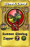 Wizard101 Myth spell card: Glowbug Zapper, Spell ID 1699