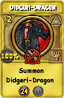 Wizard101 Myth spell card: Didgeri-Dragon, Spell ID 1837