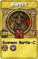 Wizard101 Myth spell card: Bartle-C, Spell ID 1779