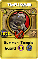 Wizard101 Myth spell card: Temple Guard, Spell ID 1819