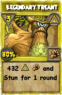 Wizard101 Myth spell card: Legendary Treant, Spell ID 1498