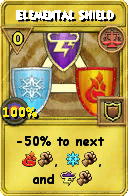 Wizard101 Balance spell card: Elemental Shield, Spell ID 1110