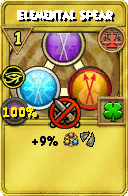 Wizard101 Balance spell card: Elemental Spear, Spell ID 1846
