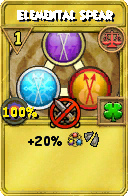 Wizard101 Balance spell card: Elemental Spear, Spell ID 1844