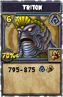 Wizard101 Shadow spell card: Triton, Spell ID 1058