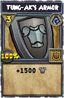 Wizard101 Shadow spell card: Tung-Ak's Armor, Spell ID 1576