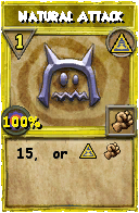 Wizard101 Myth spell card: Natural Attack, Spell ID 1172