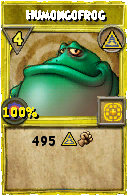 Wizard101 Myth spell card: Humongofrog, Spell ID 1170