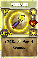 Wizard101 Star spell card: Vengeance, Spell ID 1054