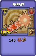 Wizard101 Balance spell card: Impact, Spell ID 1302