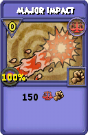 Wizard101 Balance spell card: Major Impact, Spell ID 1299