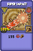 Wizard101 Balance spell card: Super Impact, Spell ID 1303