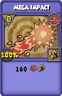 Wizard101 Balance spell card: Mega Impact, Spell ID 1297