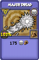 Wizard101 Death spell card: Major Dread, Spell ID 1227