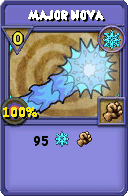 Wizard101 Ice spell card: Major Nova, Spell ID 1487