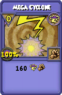 Wizard101 Storm spell card: Mega Cyclone, Spell ID 1958