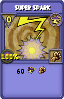 Wizard101 Storm spell card: Super Spark, Spell ID 1554